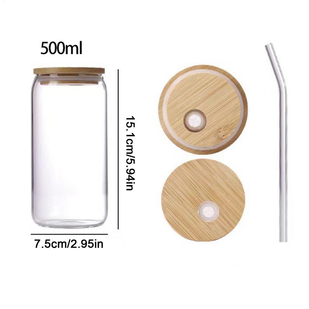 Cute Aesthetic Bow Shape Glass Cup with Lid, Straw Drinkware Iced Coffee Tumbler Matcha Tea Bottle Girls Gift