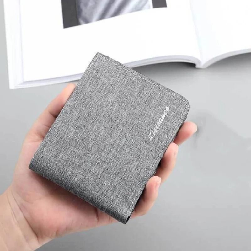 Slim Canvas Bi Fold Wallet