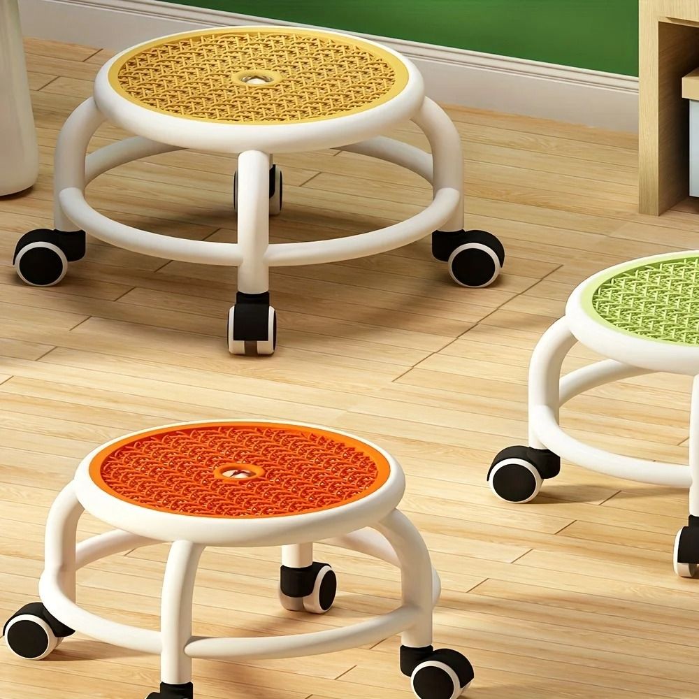 Silent Rotating Circular Rolling Stool