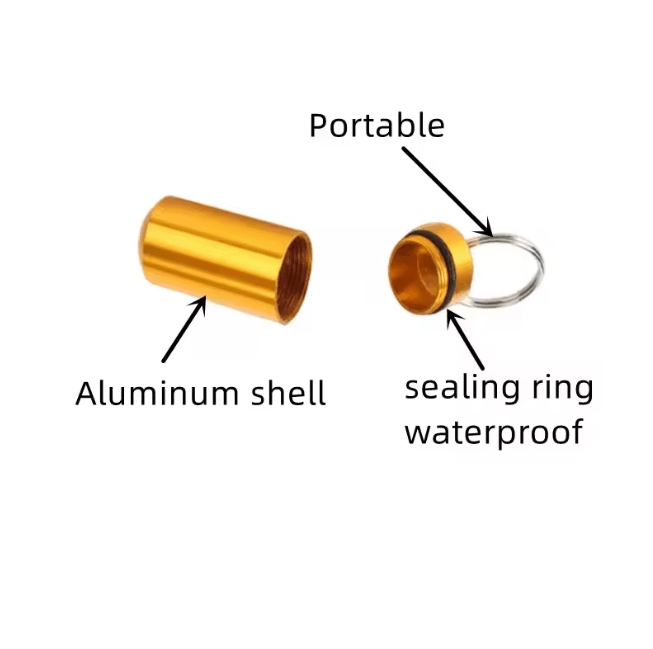 Mini Waterproof Aluminum Pill Box