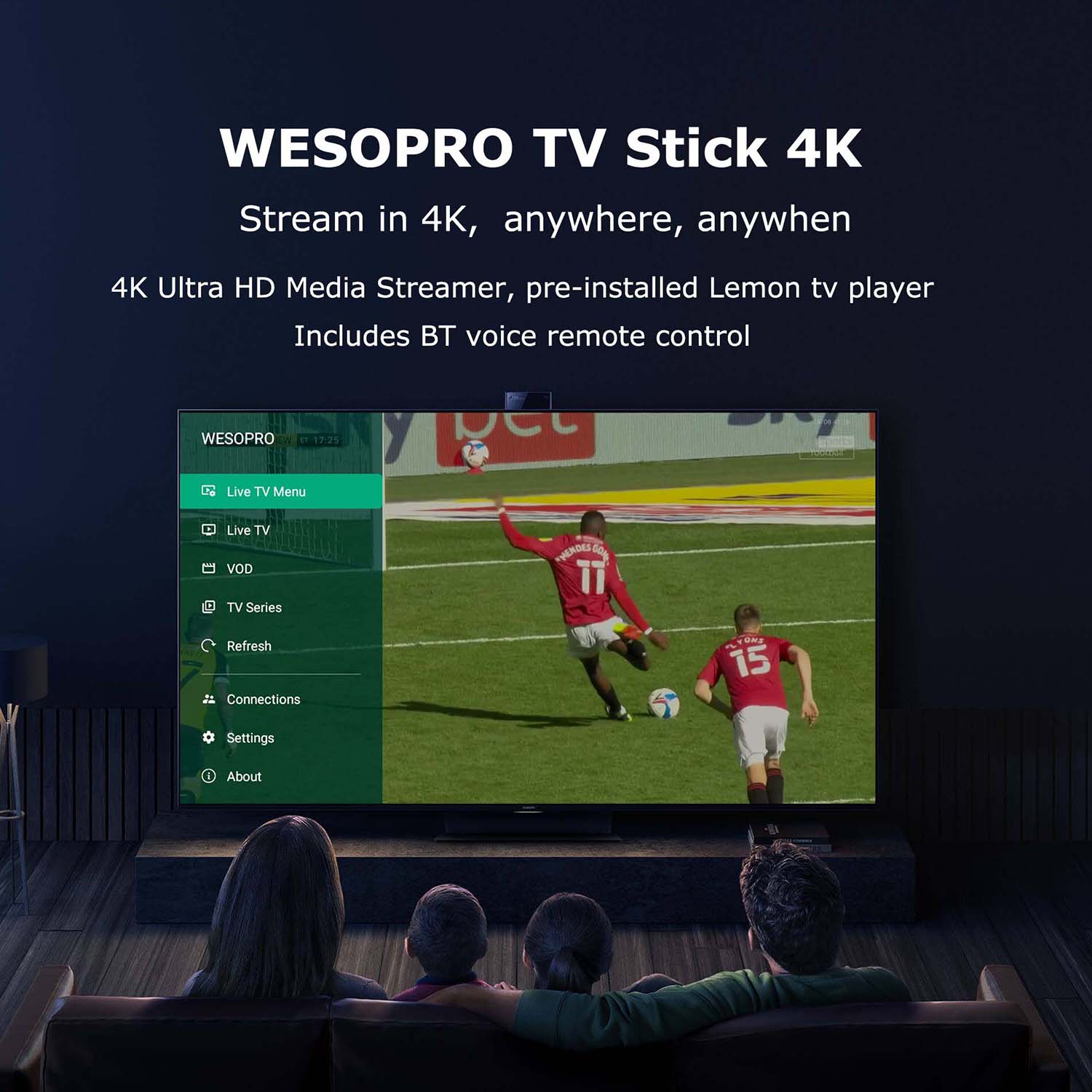 4K Android TV Stick with WiFi 6 and Bluetooth 5.0 Smart TV Dongle