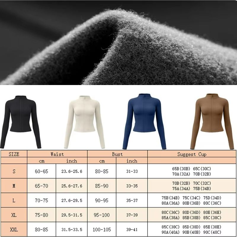 Aiithuug Slim-Fit Winter Fleece Running Jacket