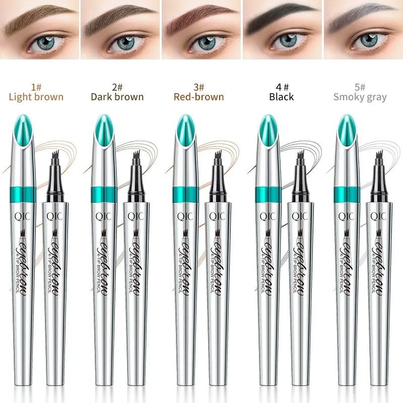 Ultra-Fine Waterproof Liquid Eyebrow Pencil – 3D Long-Lasting Dark Brown