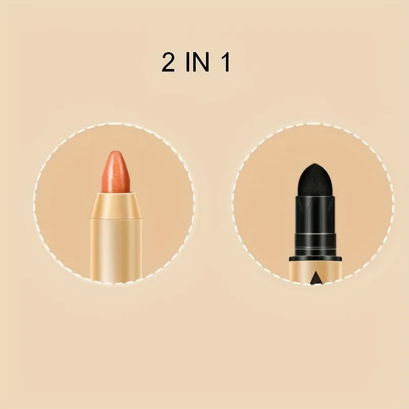Metallic Double-head Eyeshadow, Diamond Shimmer Highlighter Stick, Ultra Pigmented Long Lasting Pencil