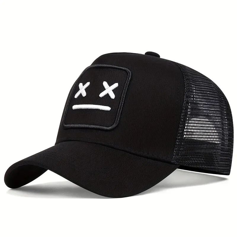 Unisex XX Embroidery Mesh Snapback Baseball Cap