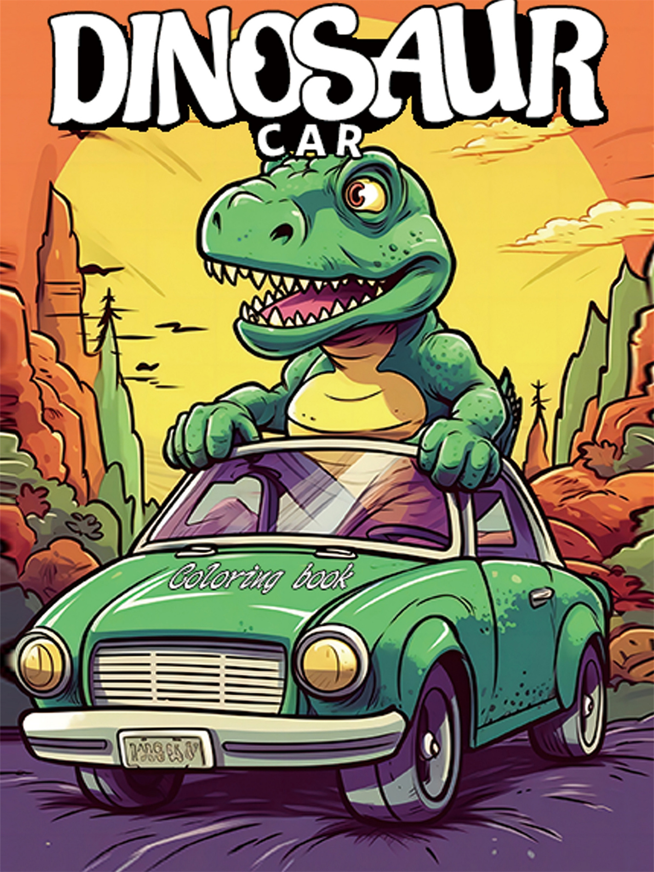 Original Dinosaur Art Coloring Book, A Thickened Paper Gift for Holidays, Birthday, and Christmas