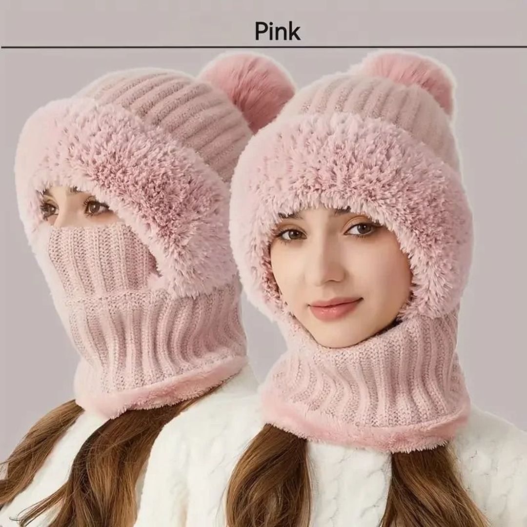 Winter Cycling Hat That Stops Wind Burn, Fleece-Lined Headwear with Ear & Neck Coverage