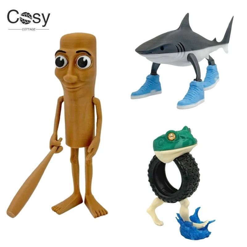 Funny Shark Figurine Abstract Desk Toy Creative Home Decor Statue