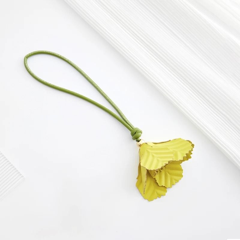 Leather Flower Bag Charm