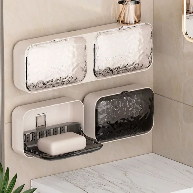 Wall Mounted Double Drain Soap Holder