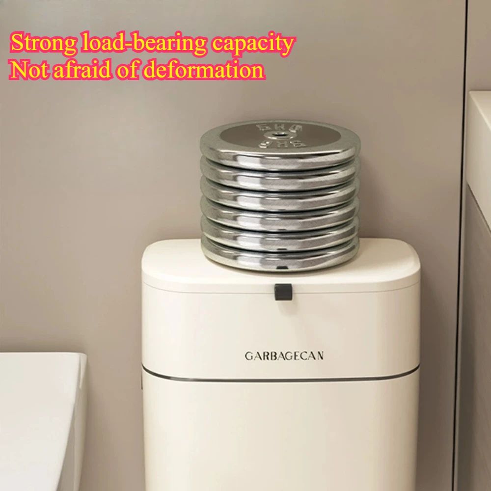 Hanging Press-Top Garbage Bin – Large Capacity Wall-Mounted Bathroom Trash Can with Clamshell Lid