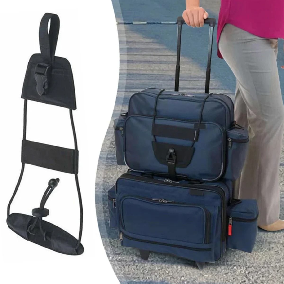 Heavy-Duty Nylon Cargo Tie-Down Luggage Lash Strap