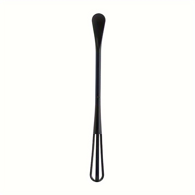 Plastic Double-ended Tiny Spoon Spatula Handle Manual Egg Blender Mini Whisk Spoon Kitchen Gadget