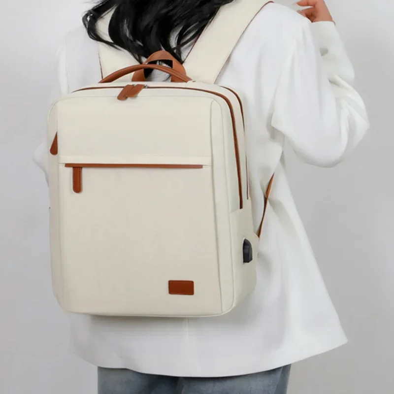 Women's Large Capacity Travel Backpack, Business Laptop Bag, School Backpack for Teacher, USB Charging Port