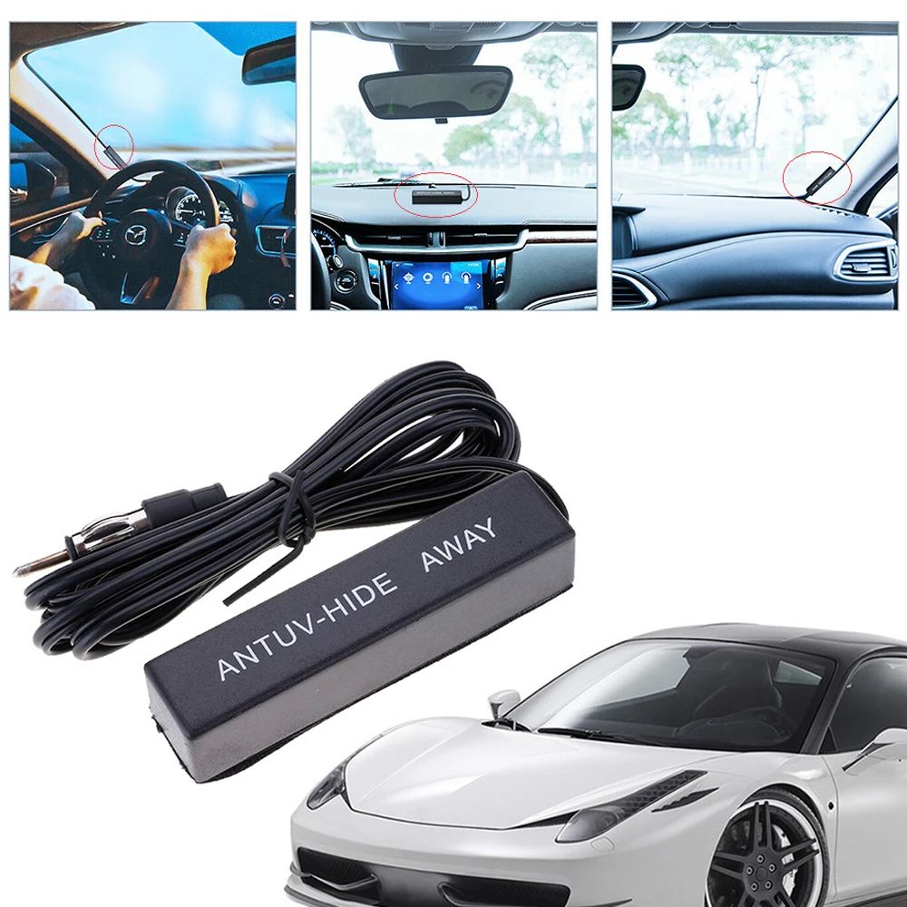 Universal Hidden Car Radio Antenna Amplified AM FM Signal Booster Kit
