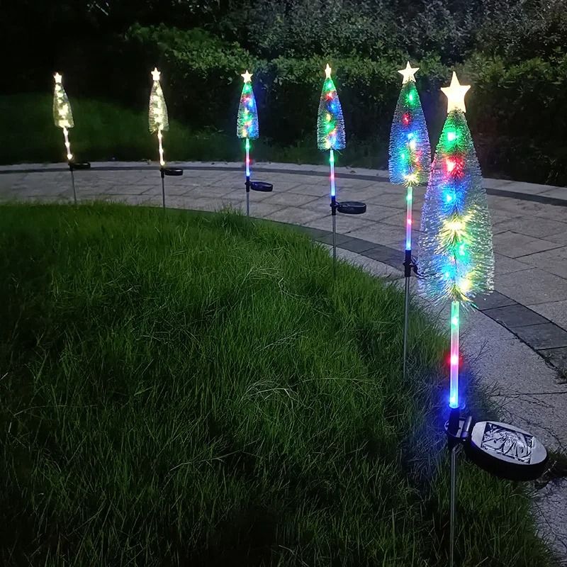 Solar Powered Mini Christmas Tree Stakes