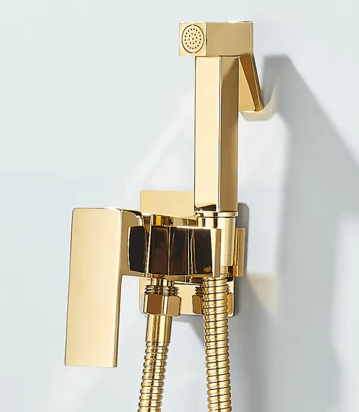 Matte Black Bidet Faucet Solid Brass Hot and Cold Water Mixer Tap