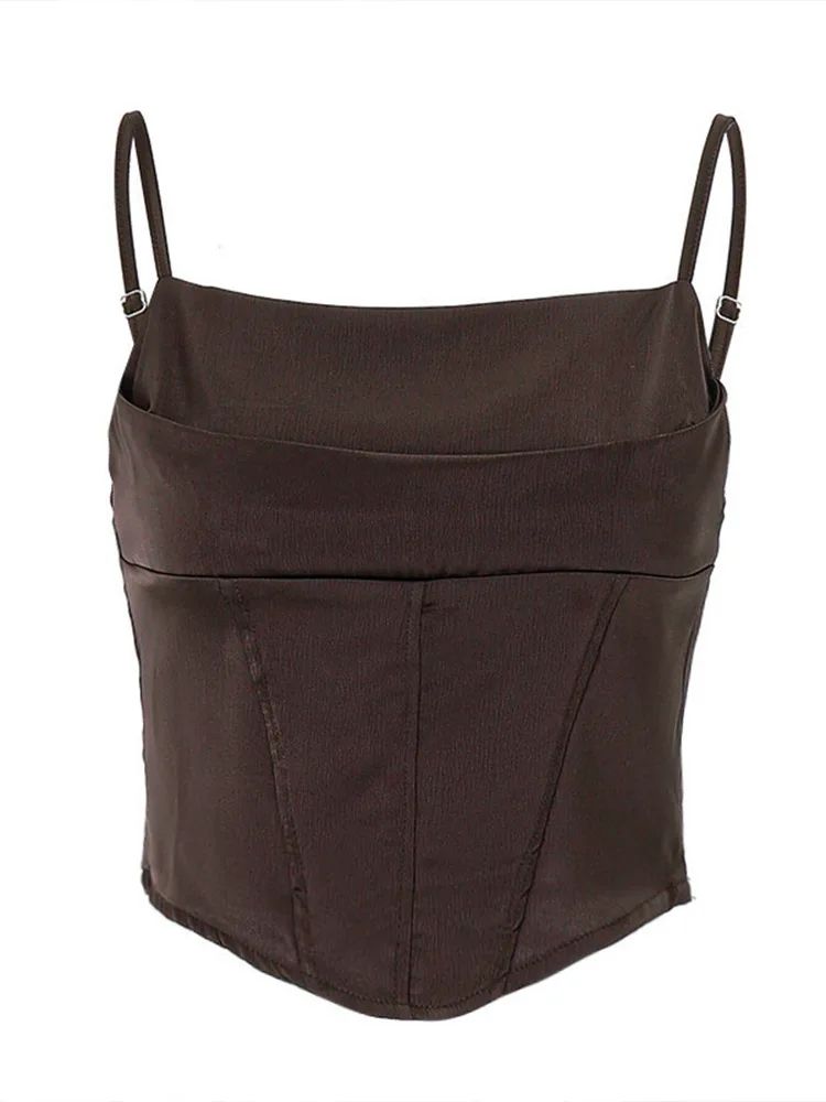 Sexy Lace-Up Backless Spaghetti Strap Crop Top – Bandage Summer Party Camisole