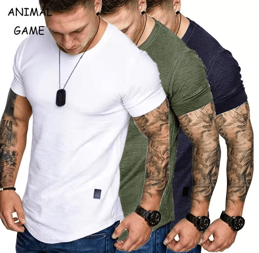 Mens Short Sleeve Crew Neck T Shirt Lightweight Casual and Active Wear