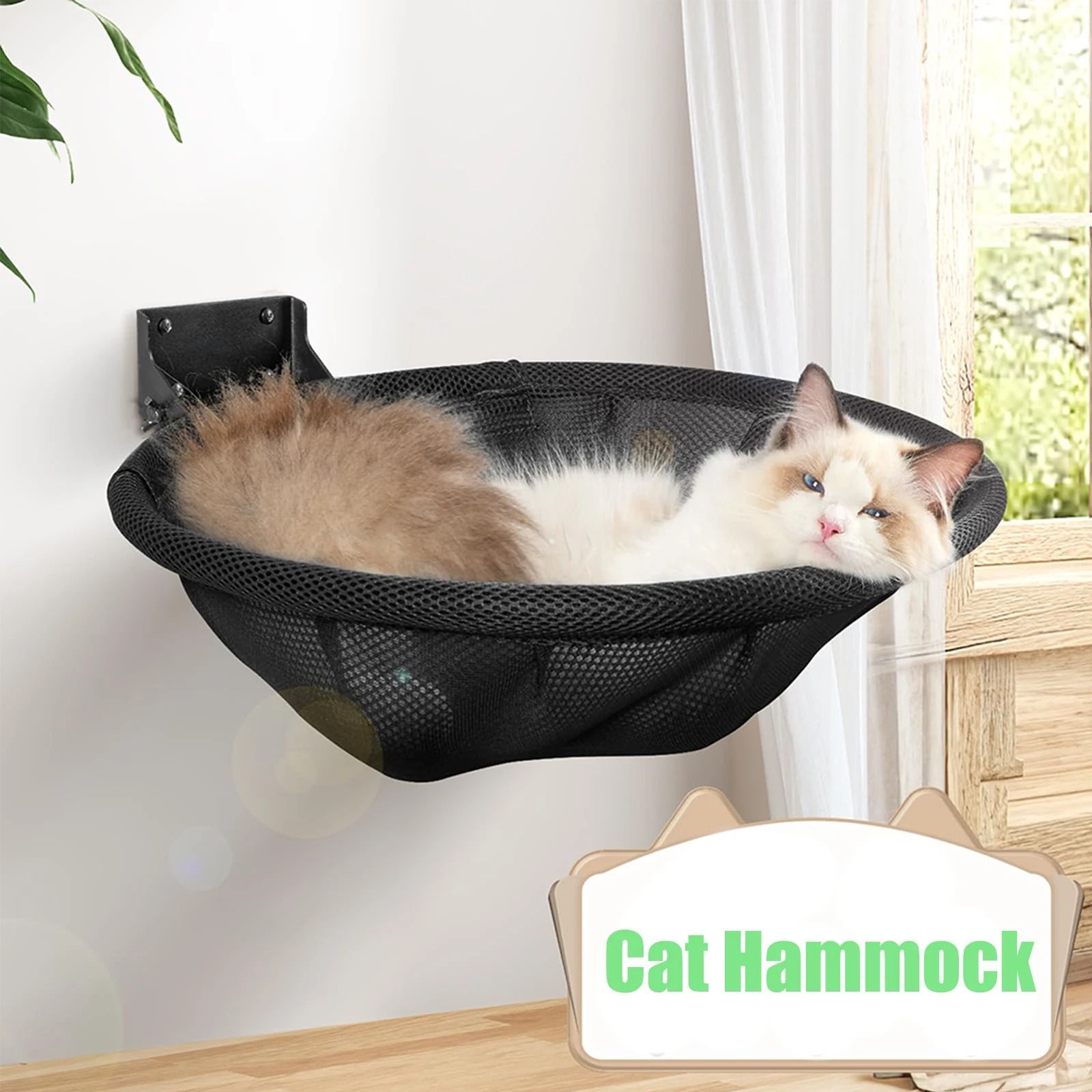 Foldable Wall-Mounted Breathable Cat Hammock