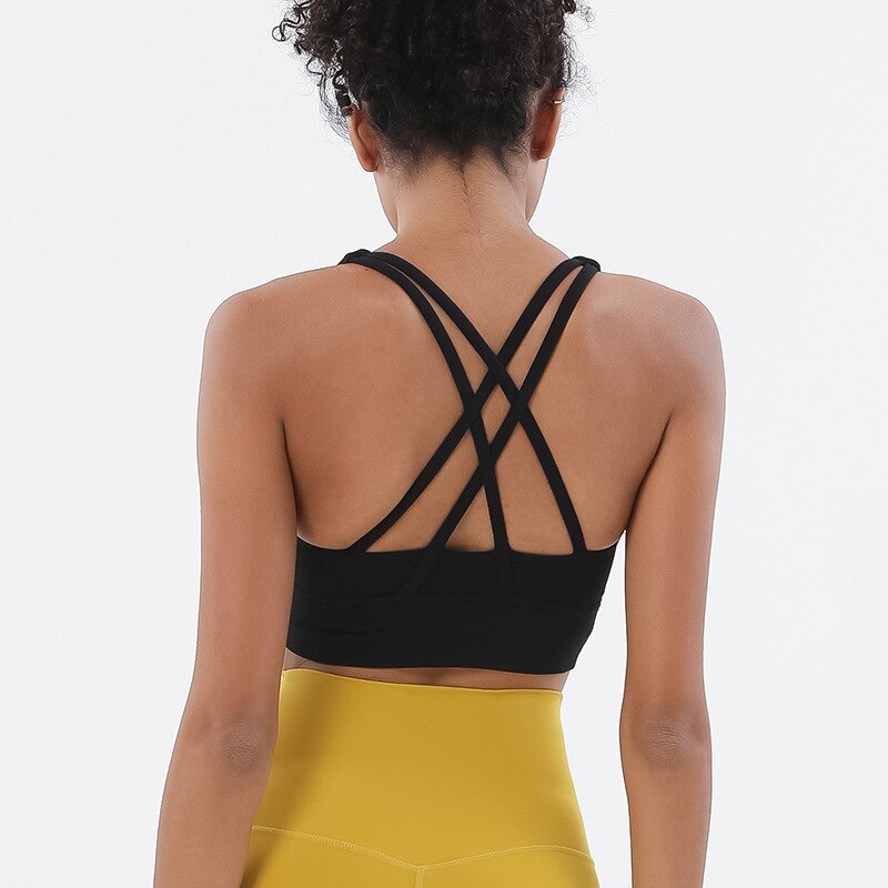 Women Fitness Yoga Bras, Race Back Sports Bras, Nylon Top Bra, Sexy Breathable Underwear for Women Gym