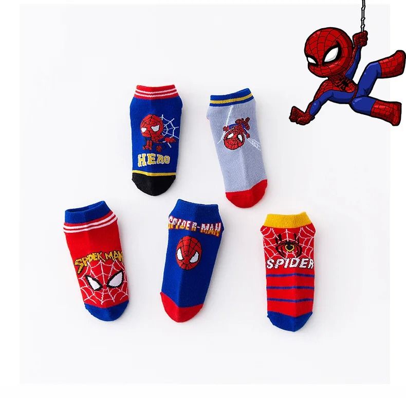 Kids Cartoon Character Socks Soft Breathable 5 Pack