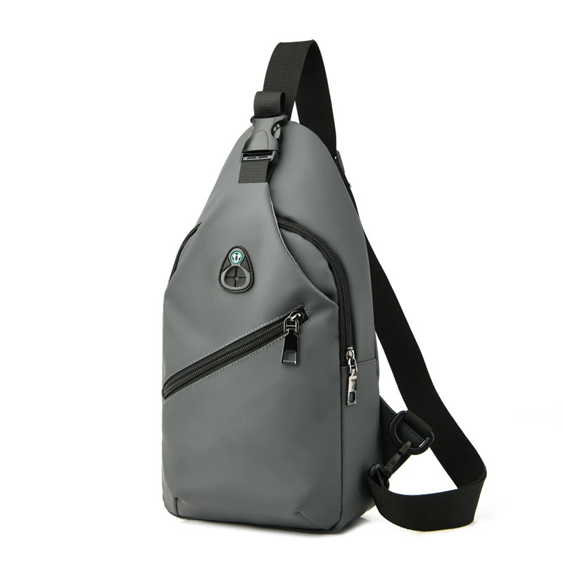 Men Fashion Crossbody Bag Trendy Chest Bag Usb Shoulder Bag Leisure Small Chest Bag Large Capacity Chest Bag