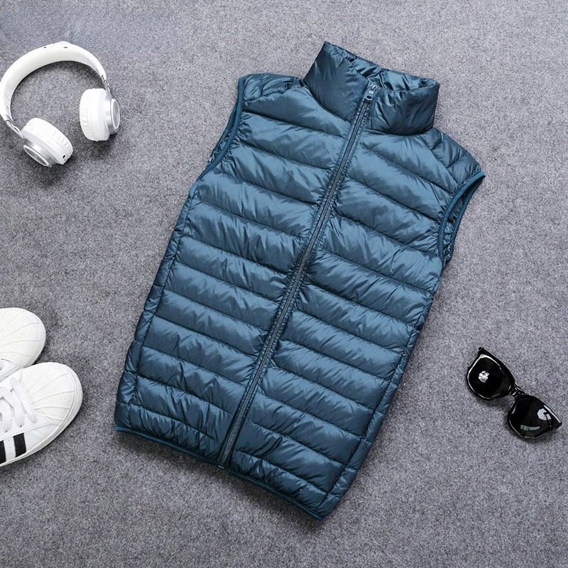 Mens Premium 90% White Duck Down Portable Vest