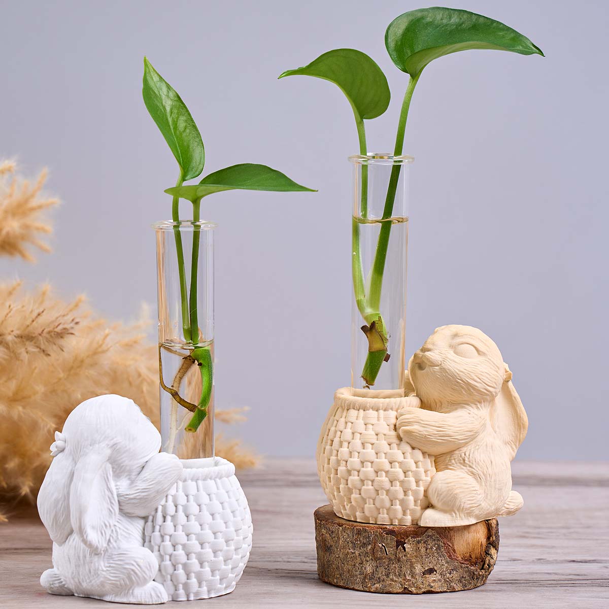 Cute Easter Bunny Silicone Candle Holder Mold for DIY Resin & Plaster Crafts