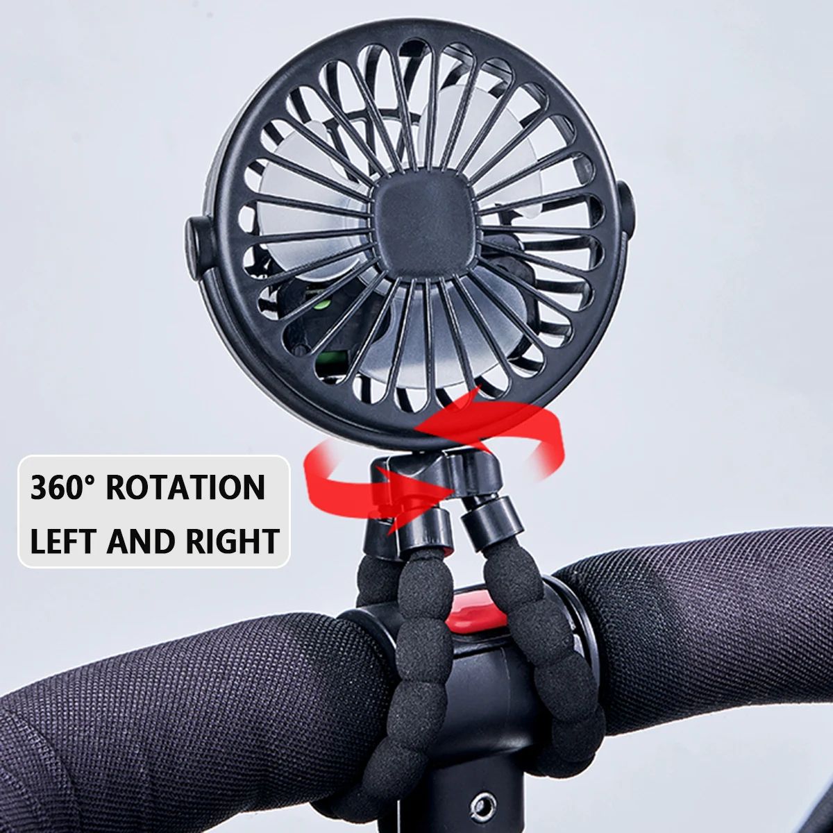 Octopus Handheld Fan – Rechargeable Mini Fan with Night Light & 4-Mode Stand/Hang Design