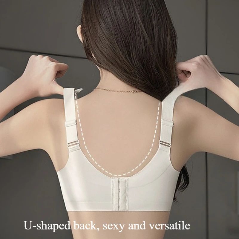 White Seamless Full-Cup Minimizer Bra – Ultra-Thin Side Control Everyday Support