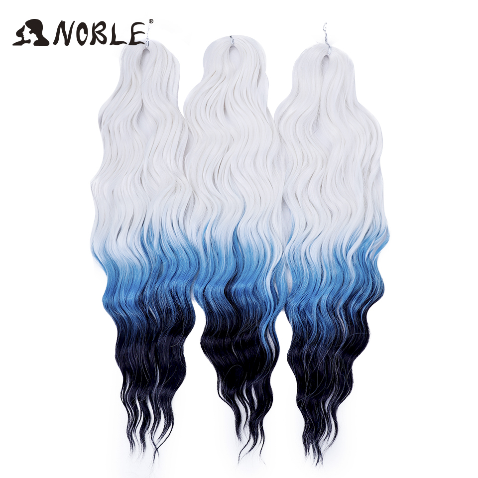 Noble Hair Synthetic Loose Deep Wave Braiding Hair Extensions Ombre Blonde Twist Crochet Curly Water Wave Braid