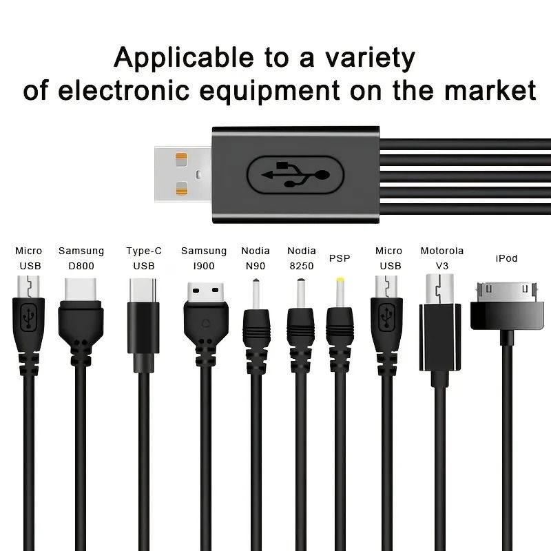 Universal 10-in-1 Multi-Port USB Charging Cable