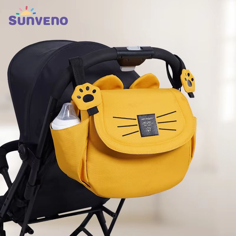 Sunveno Large Cat-Design Diaper Bag & Stroller Organizer