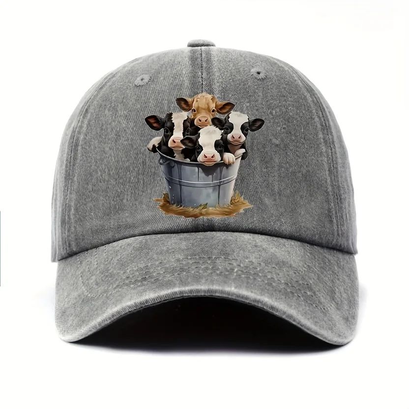 Cute Cow Print Adjustable Baseball Cap