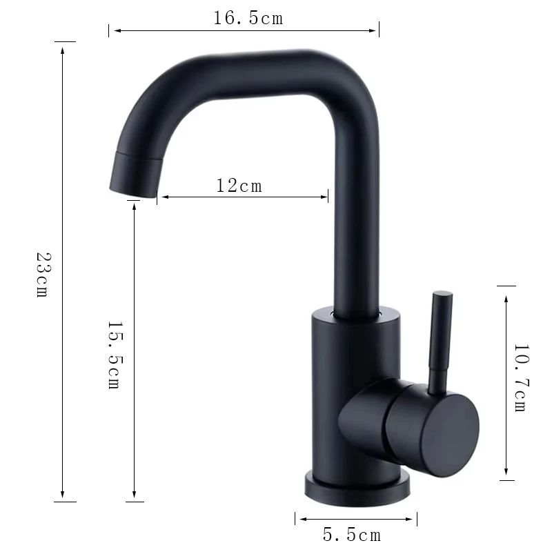 304 Stainless Steel Bathroom Sink Mixer Faucet