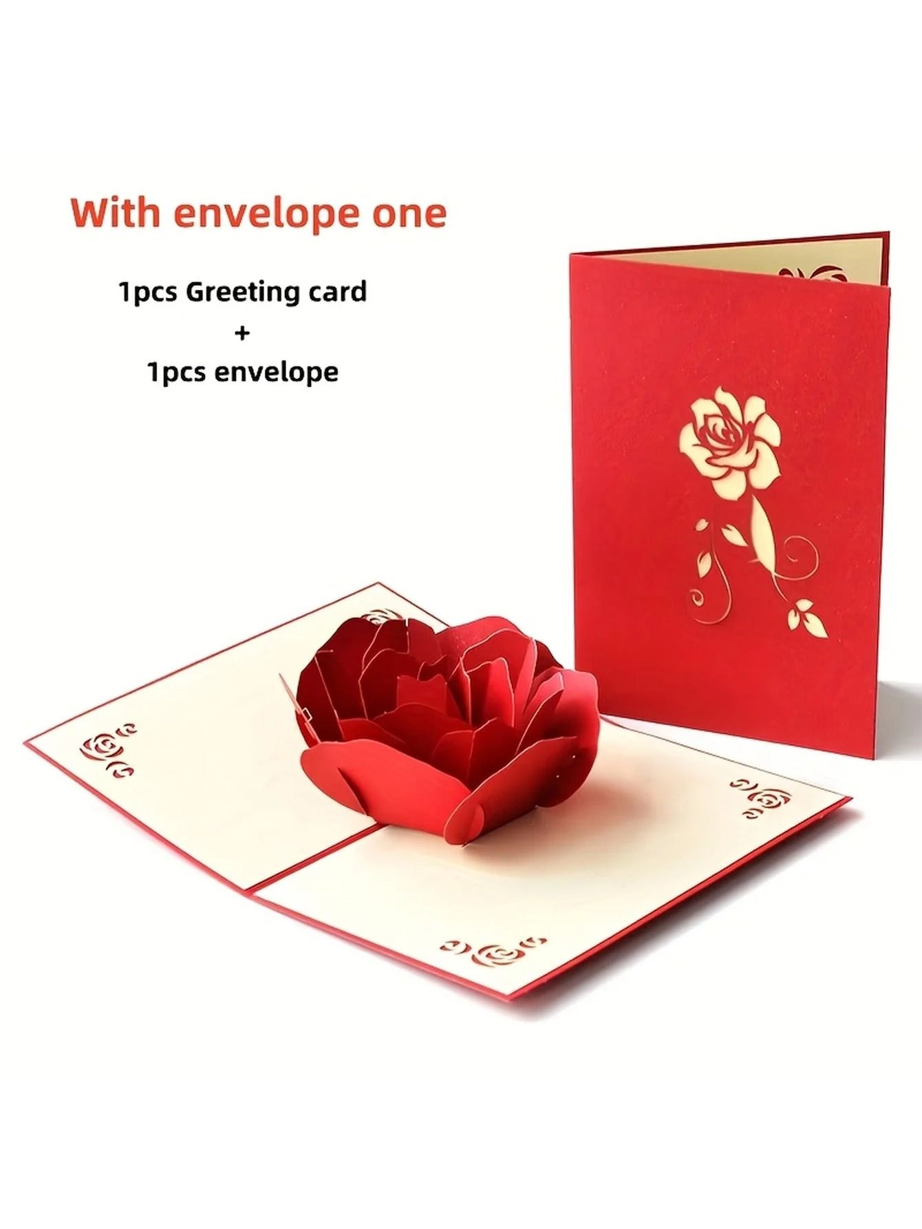 3D Pop Up Happy Birthday Rose Card for Women, Anniversaries, and Special Occasions
