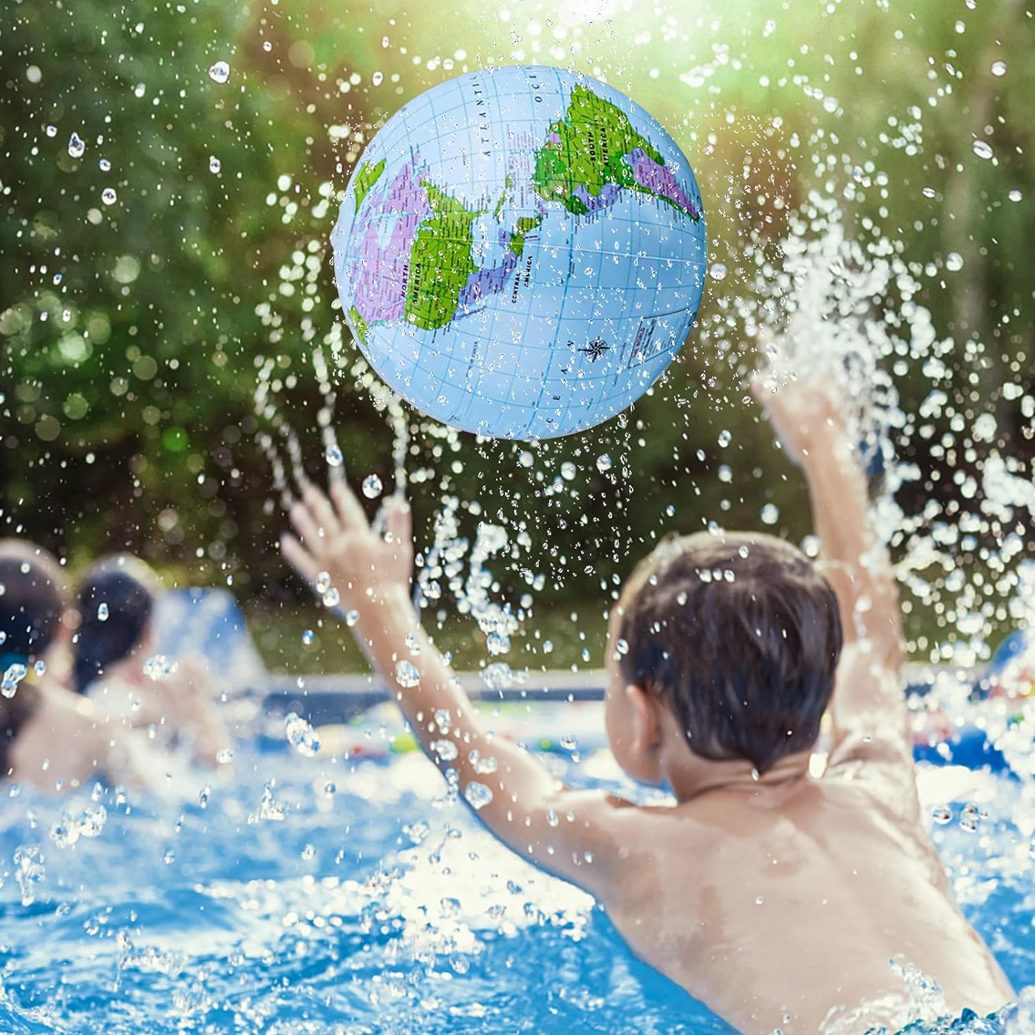 Inflatable Globe Beach Ball for Kids Fun Educational World Map Toy