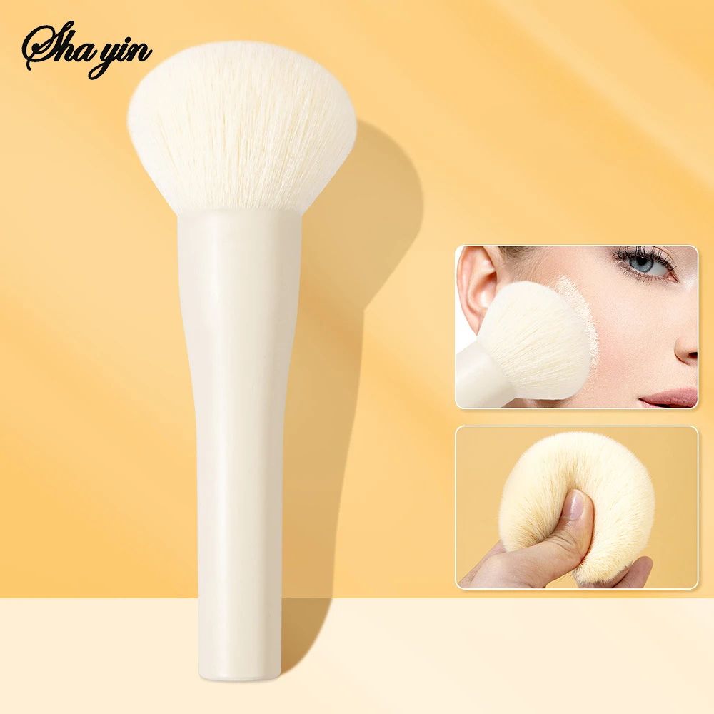 Professional Large Powder Makeup Brush for Flawless Traceless Blending, Soft Concealer Beauty Tool for Face & Finish