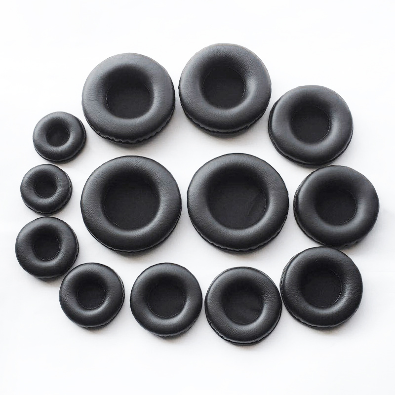 Universal 40mm–110mm Ear Pads For Headphones Covers, Soft Sponge Leather Foam Cushion Replacement Set
