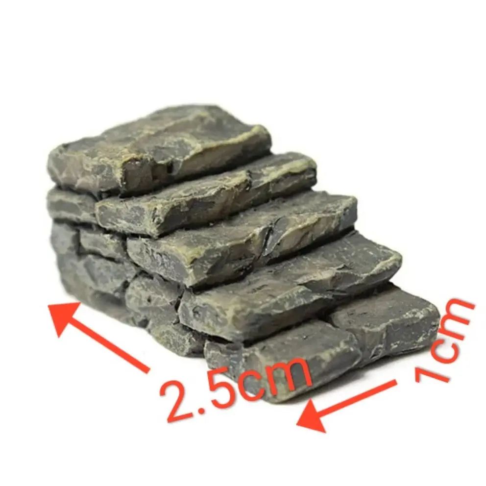 Mini Stone Stair Ornament Fairy Garden Micro Landscaping Decor DIY Accessory