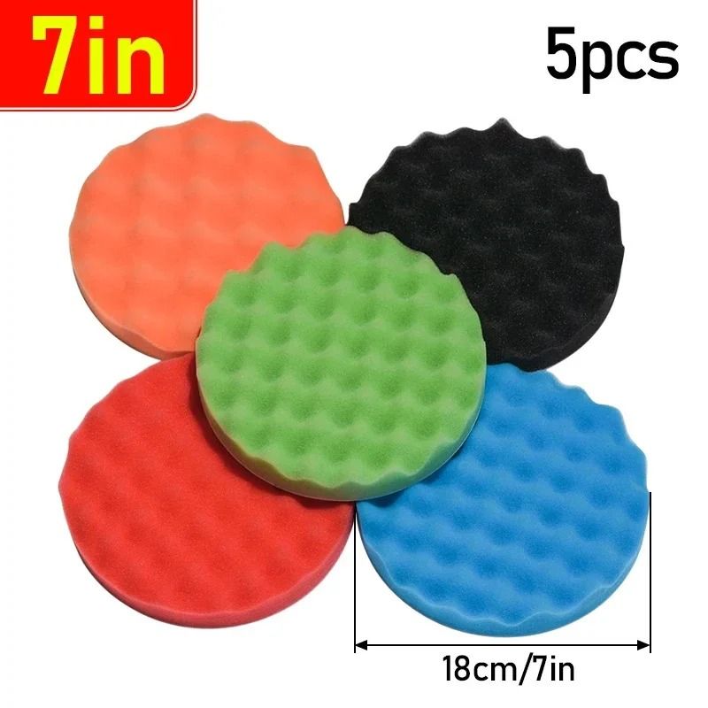 Car Polishing Pad Set 5 Piece Foam Buffing and Waxing Kit