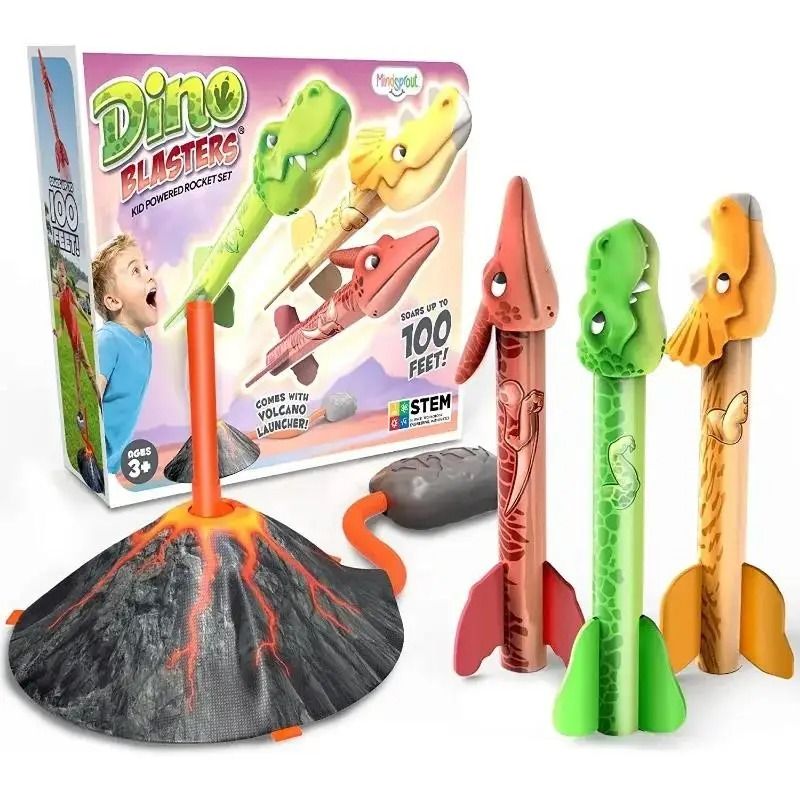 Flying Dinosaur Rocket Launcher Toy Outdoor Kids Game