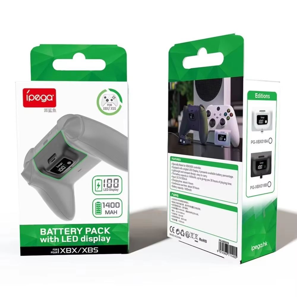 1400 mAh Rechargeable Wireless Gamepad Battery with Digital Display Compatible with Xbox Series X and Series S Controlle