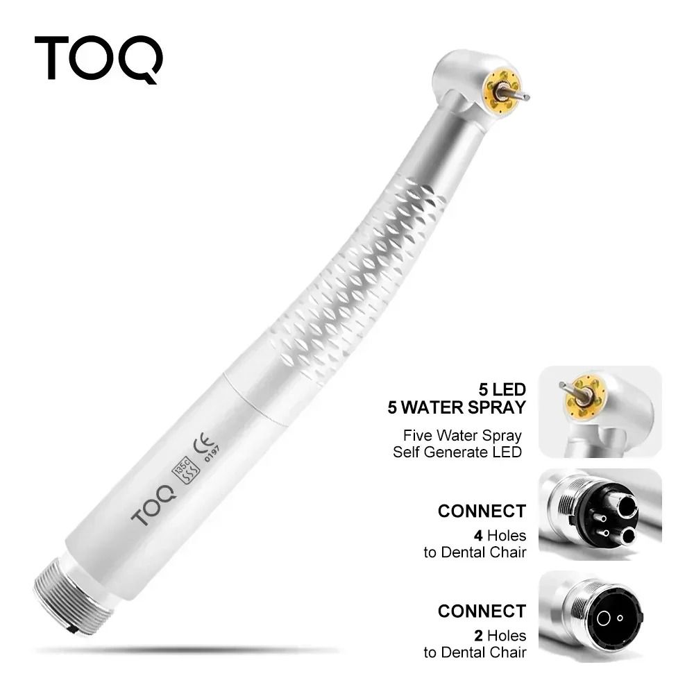 5 LED Light Dental Handpiece Cartridge Style with 5 Water Sprays for 2 or 4 Hole Connection