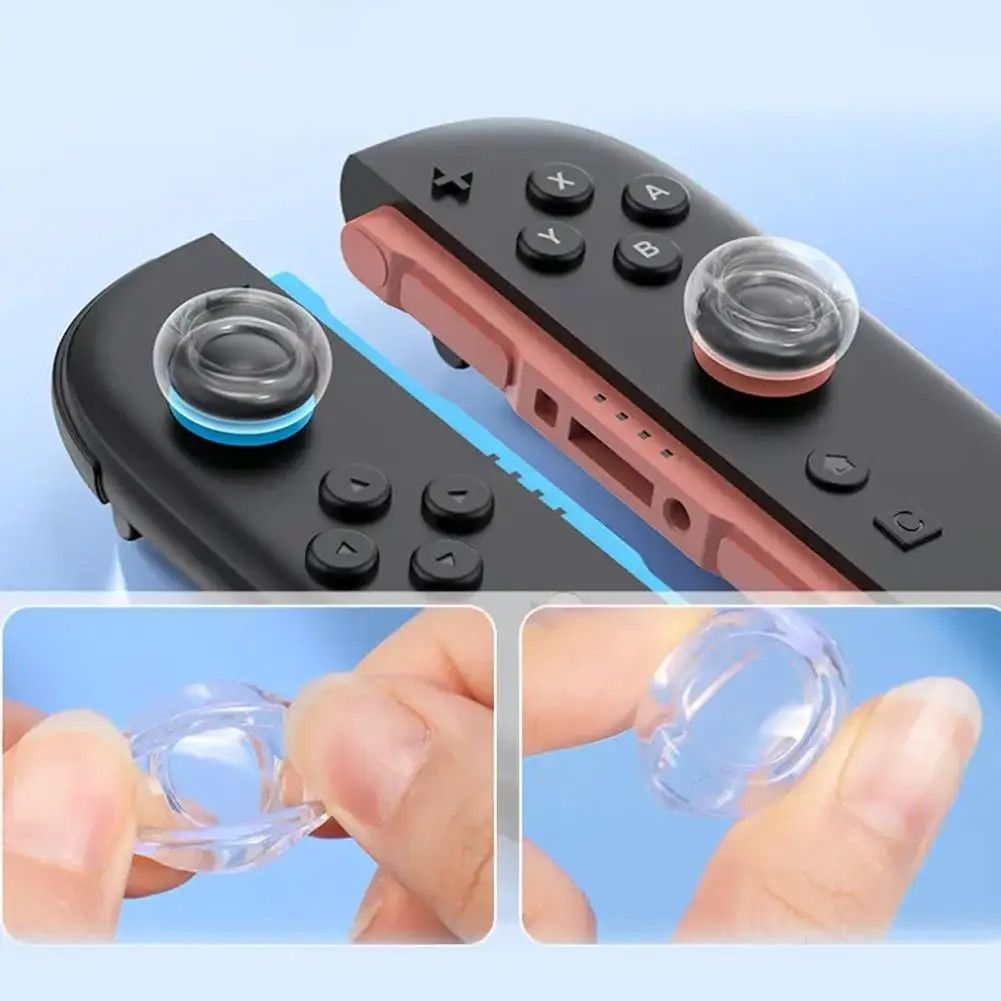 Transparent Thumb Grip Caps – Nintendo Switch 2 Protective Joystick Covers – High-Yield Gaming Interaction Hub