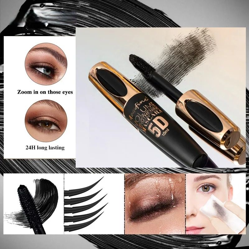 5D Silk Fiber Eyelash Mascara - Ultimate Length & Waterproof Volume