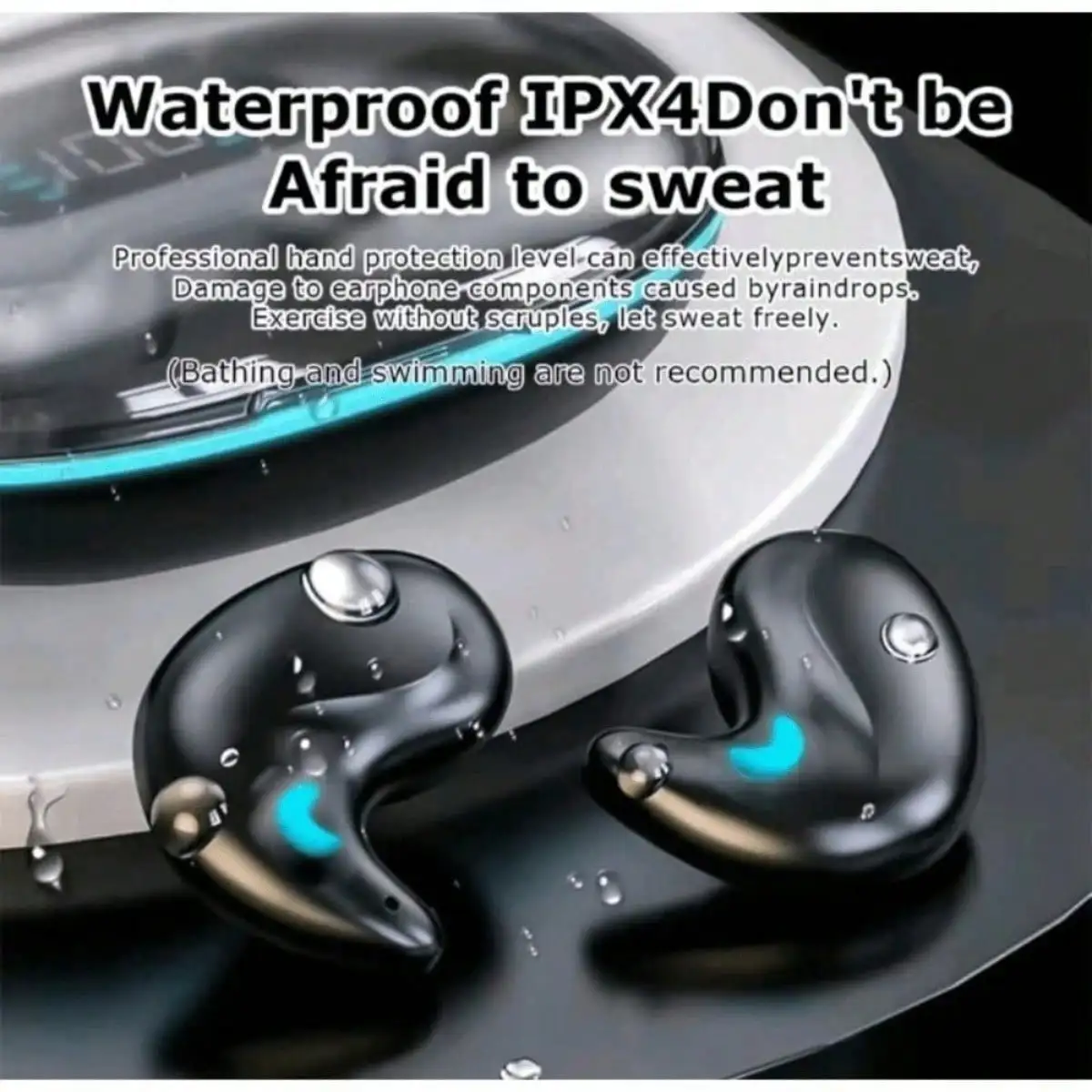 SleepEase Waterproof Sleeping Bluetooth Earbuds with Mic