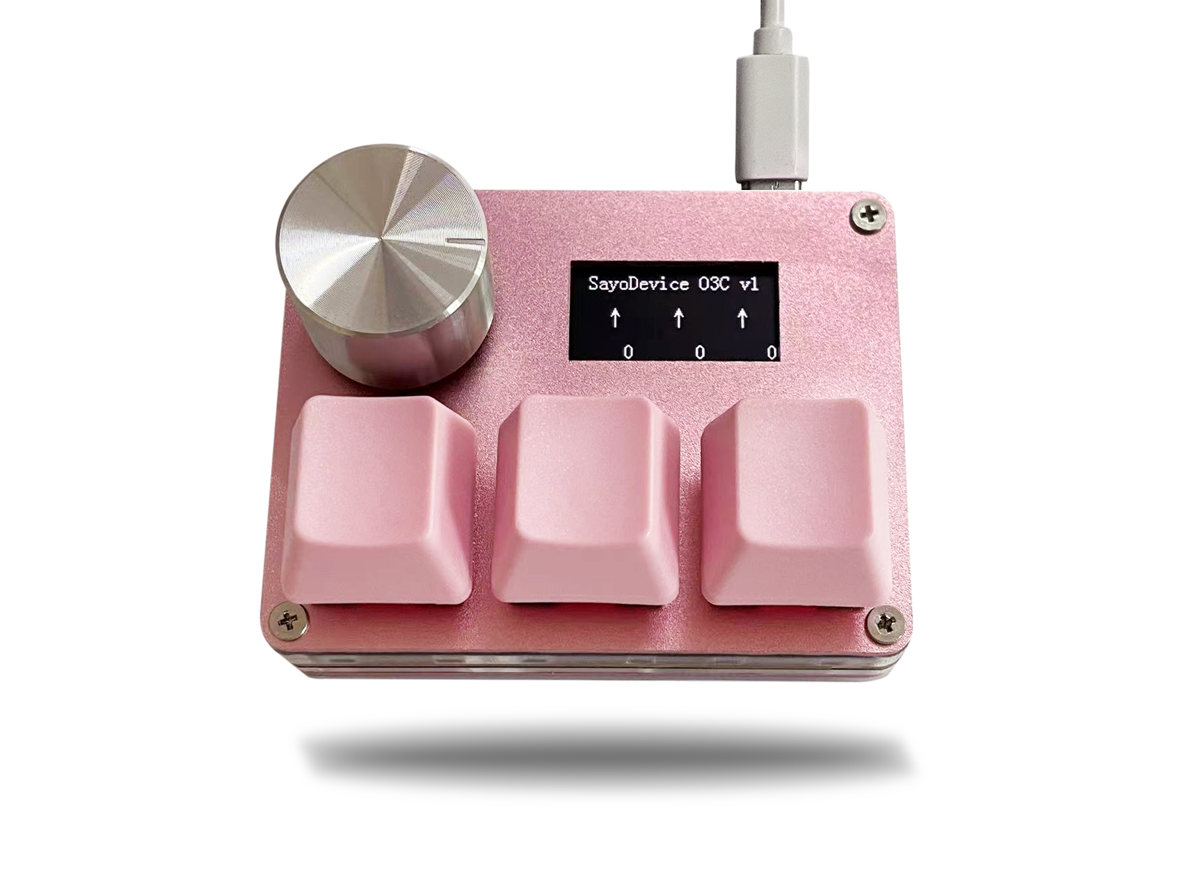 Magnetic Pink Switches Keyboard, Rapid Trigger Hall Switches with Knob Screen, Copy Paste Shotcut
