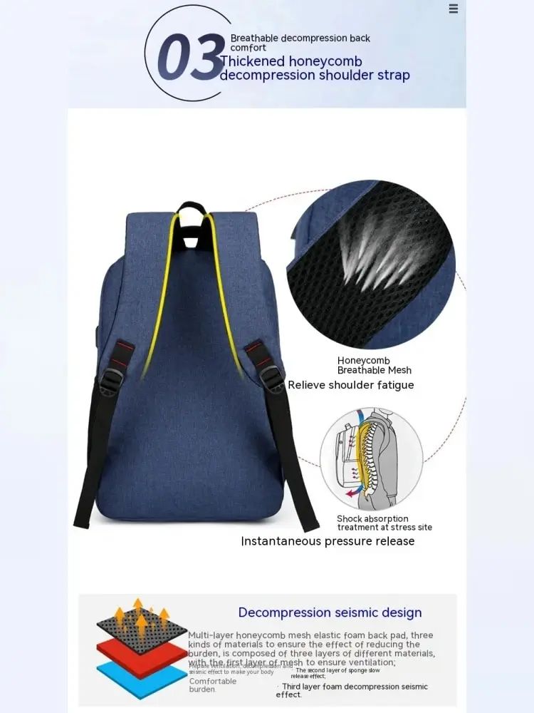 Large Capacity Travel & College Backpack with Laptop Pocket